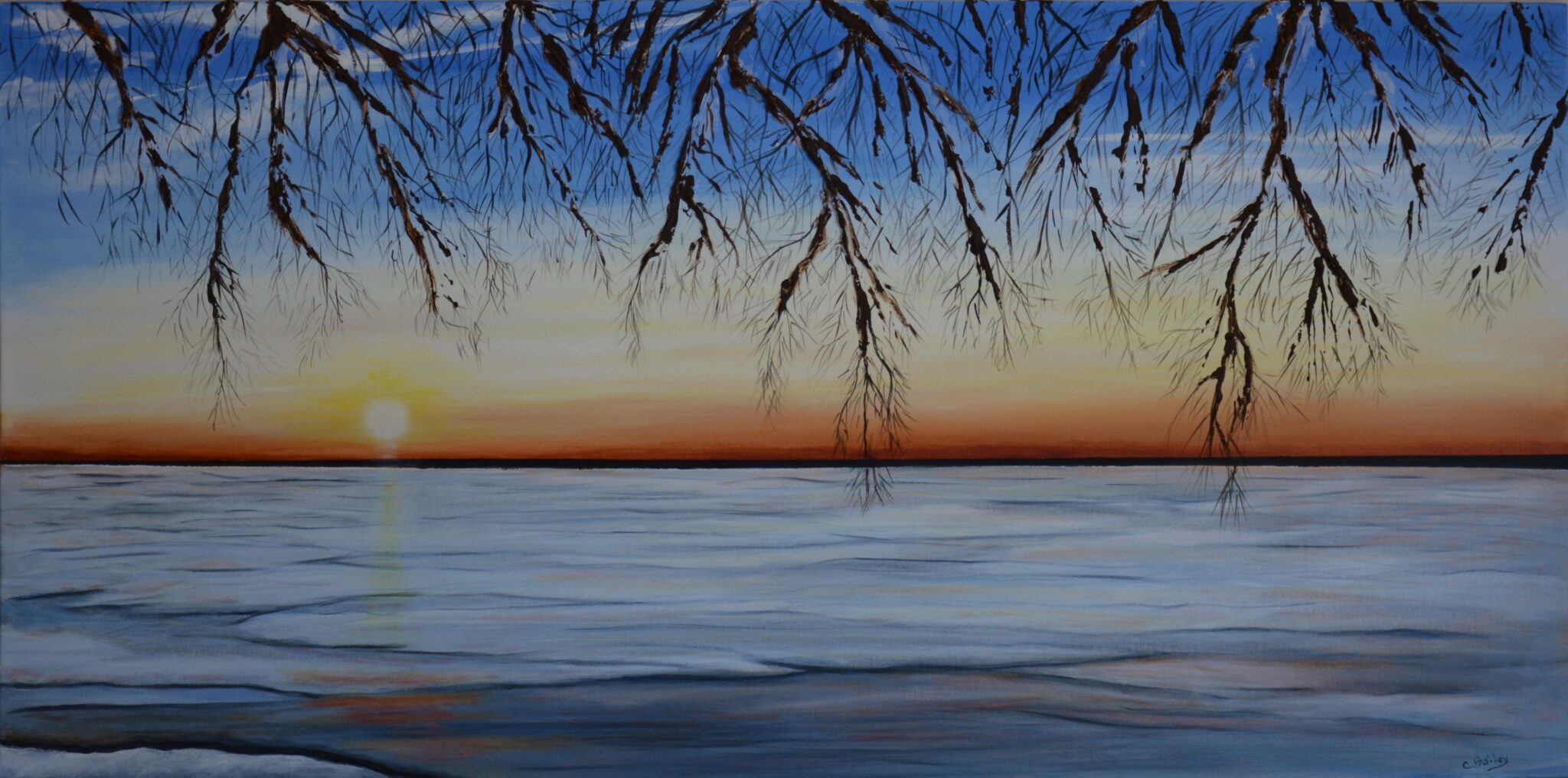 Chilly Sunrise — painting by Colette Bailey