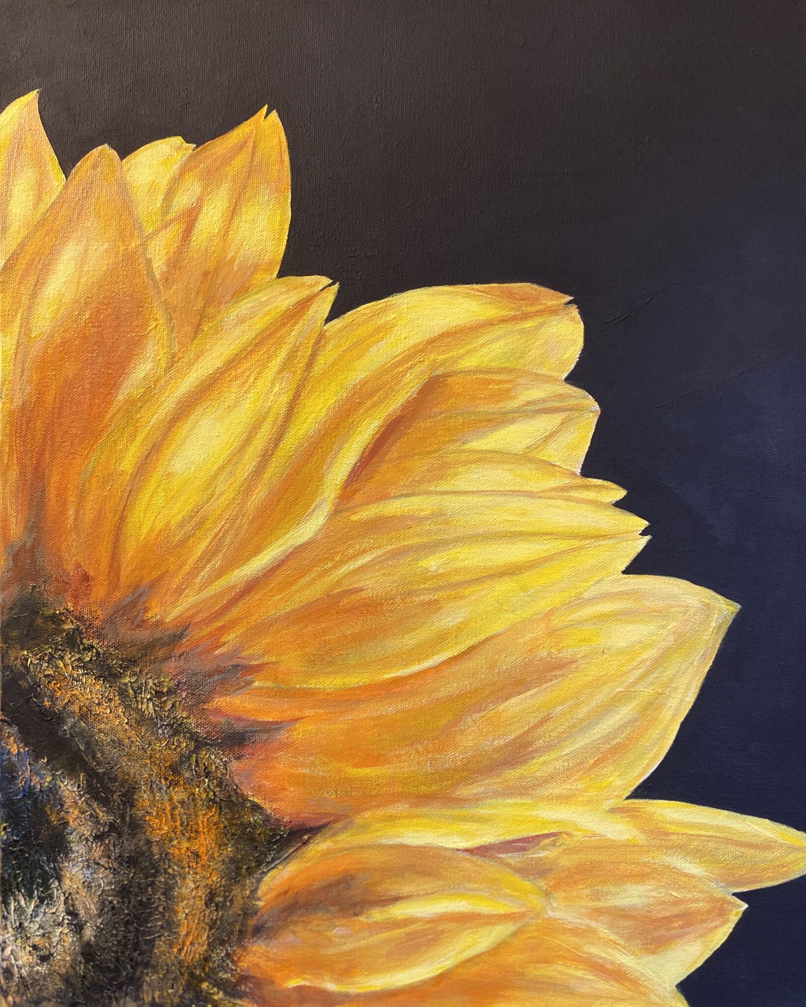 Sunflower painting by Anna Novakovic